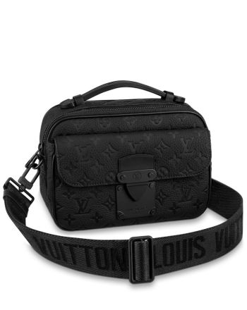 Louis Vuitton S Lock Messenger Bag M58489 Black